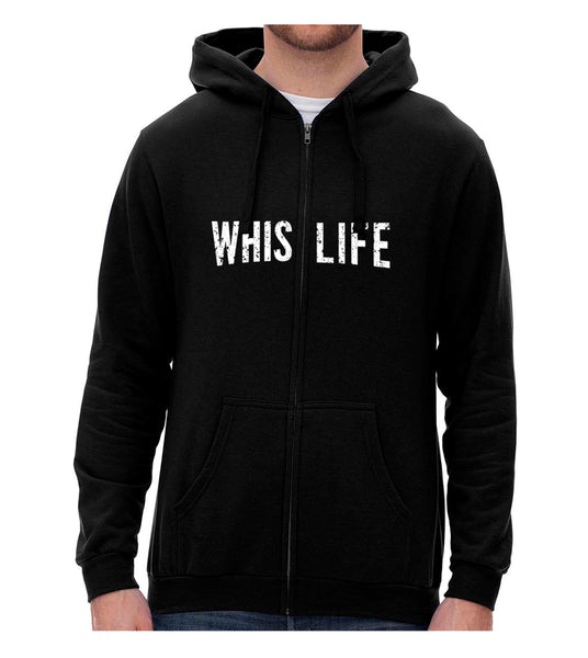 Unisex Zip Hoodie - 10" Distress Logo