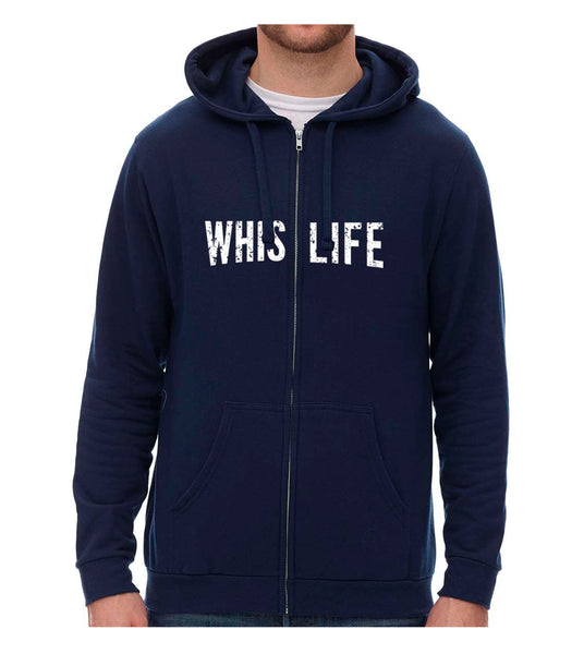 Unisex Zip Hoodie - 10" Distress Logo