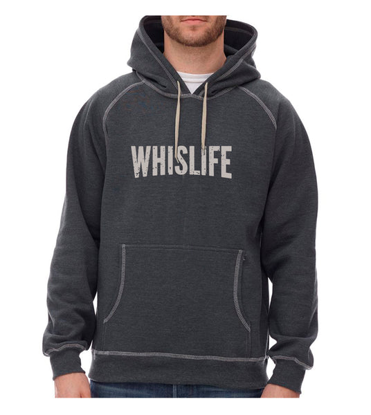 Unisex Heavyweight Hoodie - 10" Distressed Logo