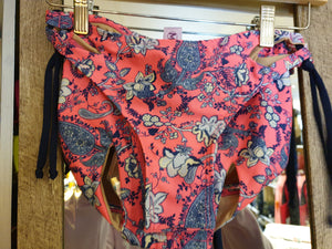 Women's Coral Pink Paisley Bikini