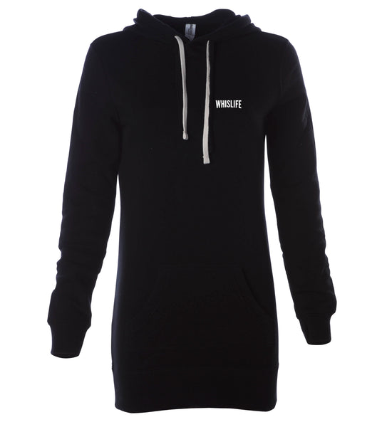 Women's Midweight Pullover Dress Hoodie - 2" Solid Logo