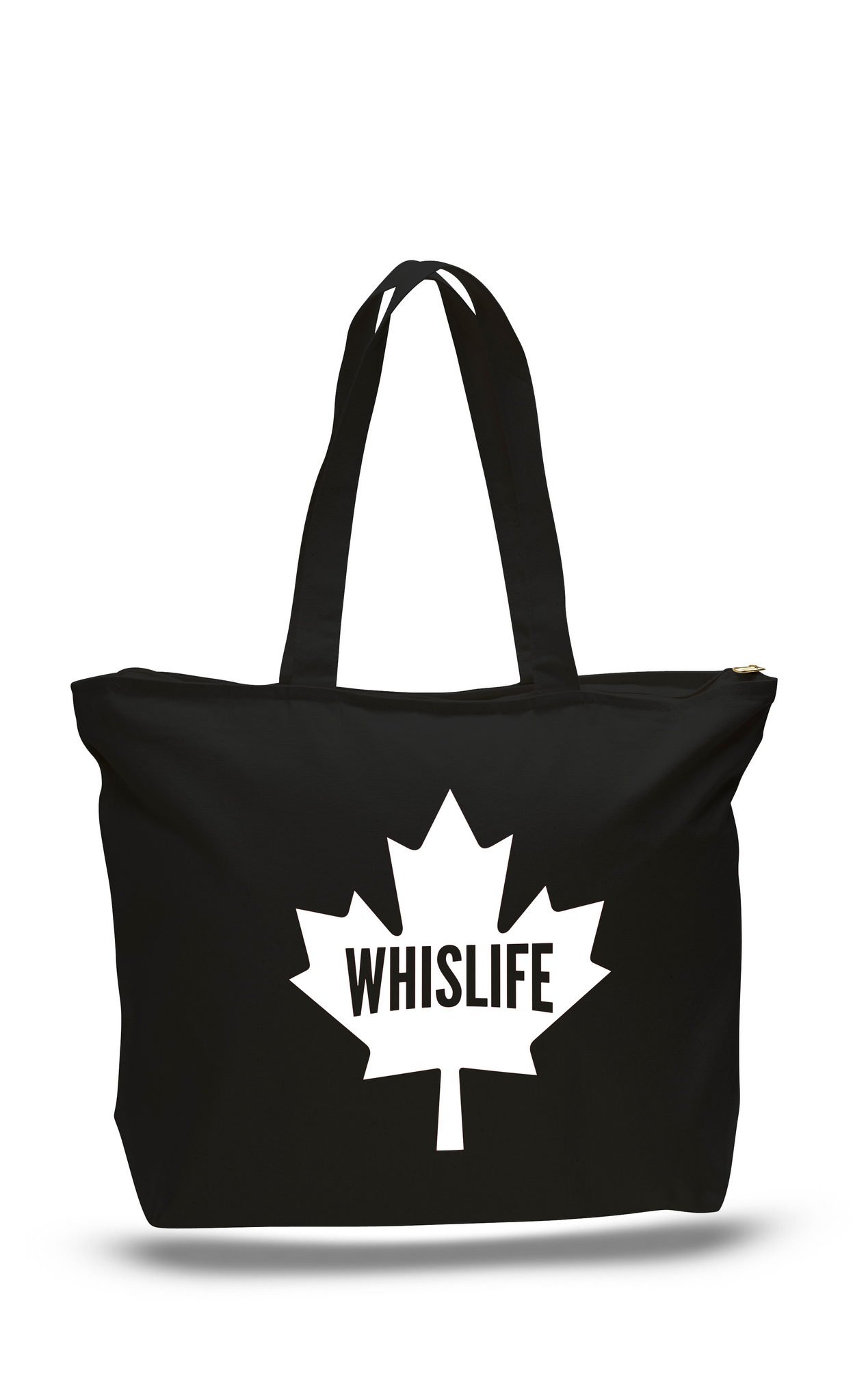 Canvas Zippered Tote Bag - Maple Leaf