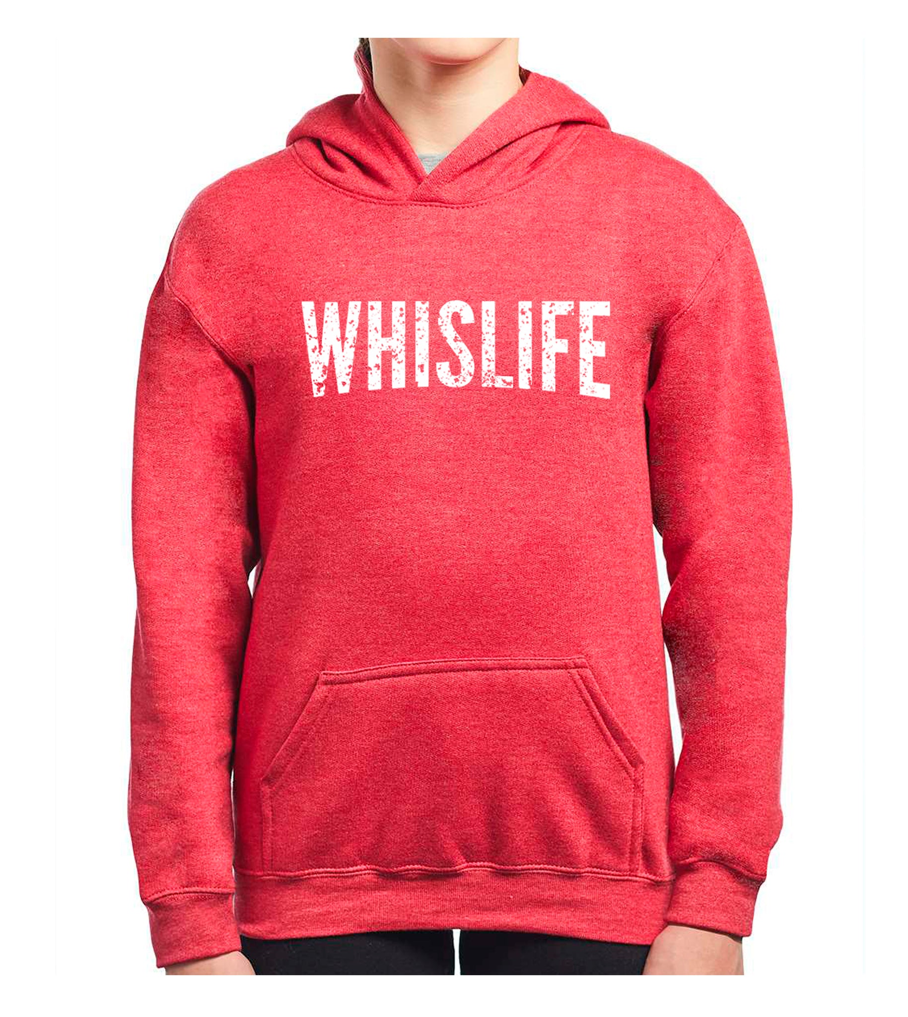 Youth Hooded Pullover - Distress Logo