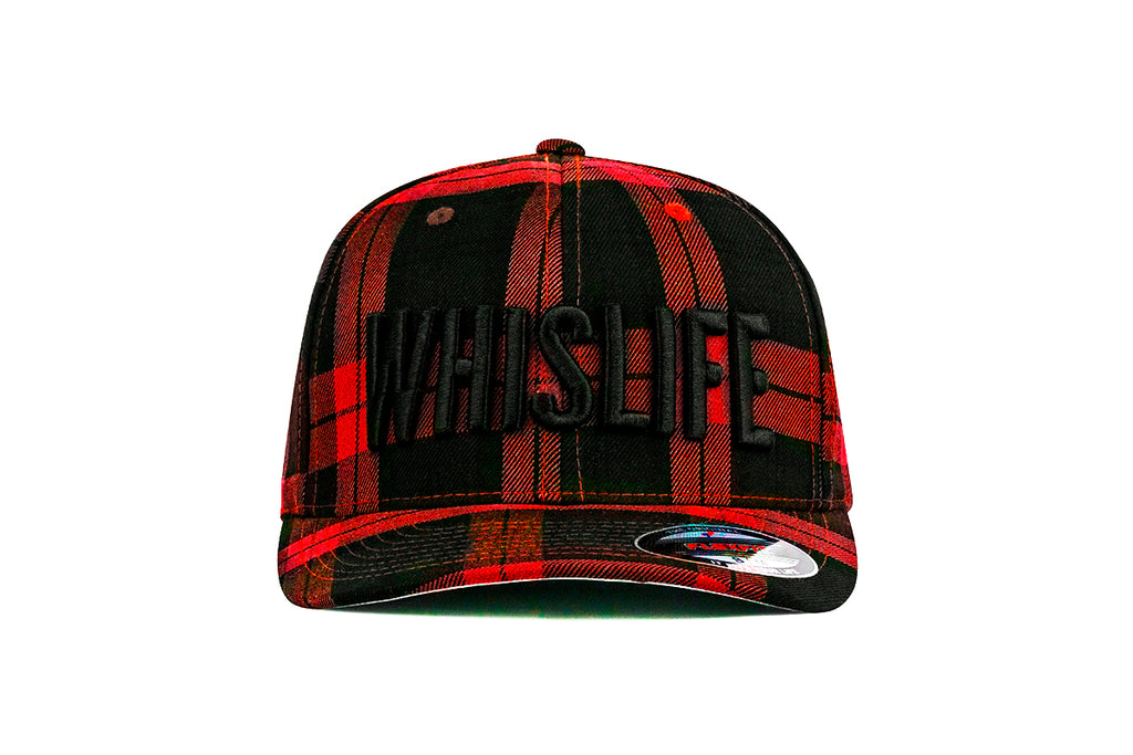 thumbnail image 2 of Flexfit Mens Plaid Baseball Cap - Melange Check Tartan Glen Plaid Stretch Fit Yupoong Hat 2 of 5