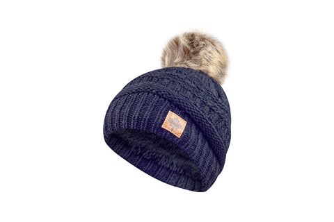 Women's Faux Fur Pom Toque - Maple
